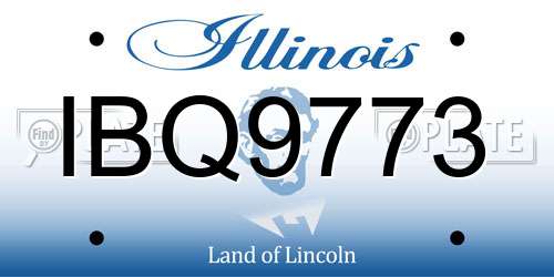 IBQ9773 Illinois License Plate