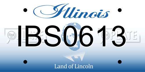 IBS0613 Illinois License Plate