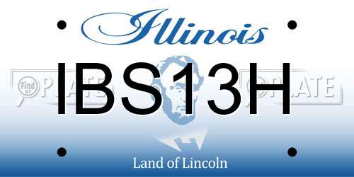 IBS13H Illinois License Plate