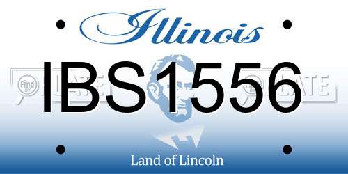 IBS1556 Illinois License Plate