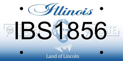 IBS1856 Illinois License Plate