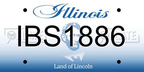 IBS1886 Illinois License Plate