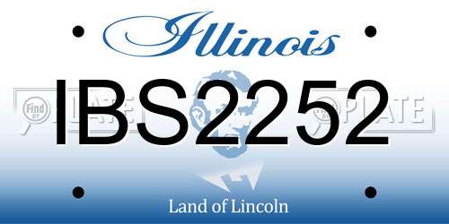 IBS2252 Illinois License Plate