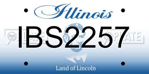 IBS2257 Illinois License Plate