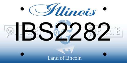 IBS2282 Illinois License Plate