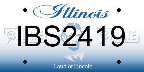 IBS2419 Illinois License Plate