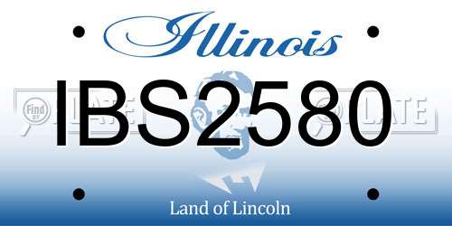 IBS2580 Illinois License Plate