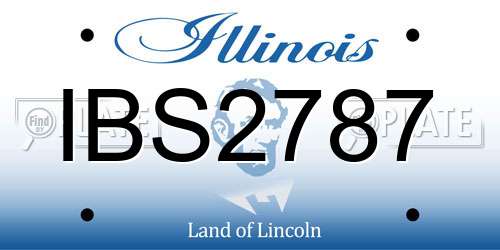 IBS2787 Illinois License Plate