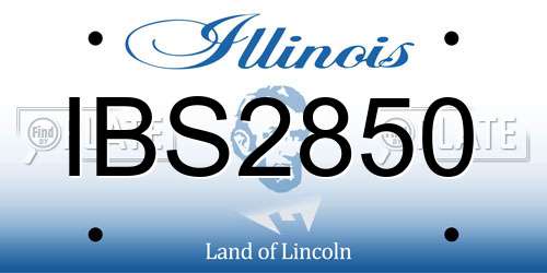IBS2850 Illinois License Plate