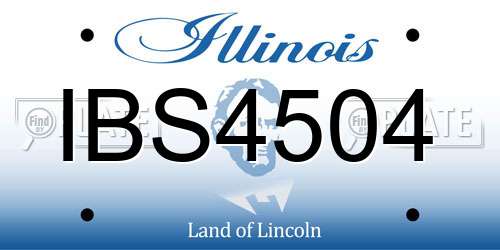 IBS4504 Illinois License Plate