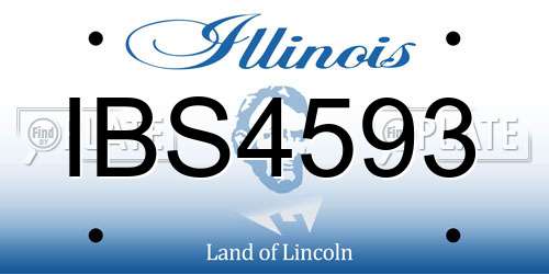 IBS4593 Illinois License Plate