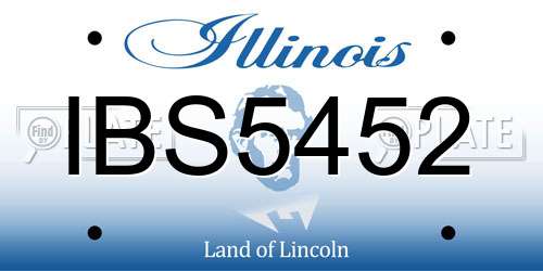 IBS5452 Illinois License Plate