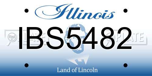 IBS5482 Illinois License Plate