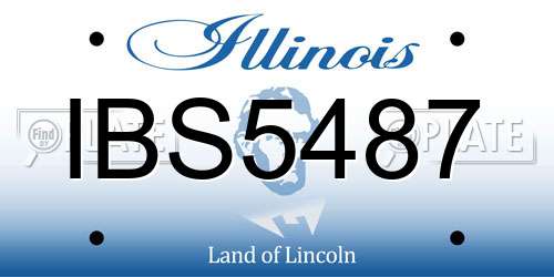IBS5487 Illinois License Plate