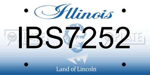 IBS7252 Illinois License Plate