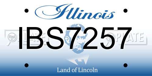 IBS7257 Illinois License Plate