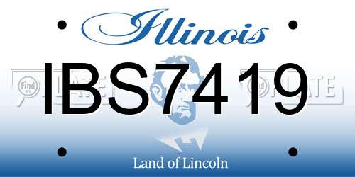 IBS7419 Illinois License Plate