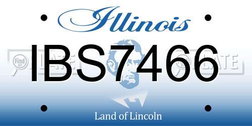 IBS7466 Illinois License Plate