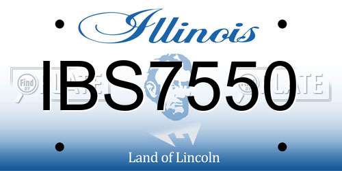 IBS7550 Illinois License Plate