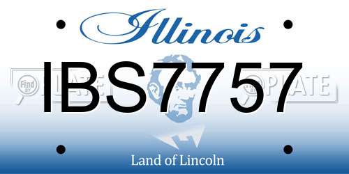 IBS7757 Illinois License Plate