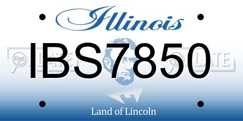 IBS7850 Illinois License Plate