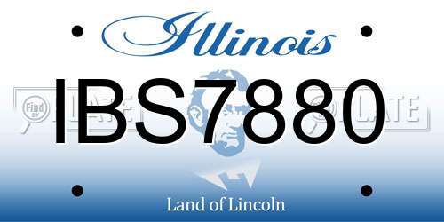 IBS7880 Illinois License Plate