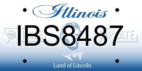 IBS8487 Illinois License Plate