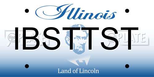 IBSTTST Illinois License Plate