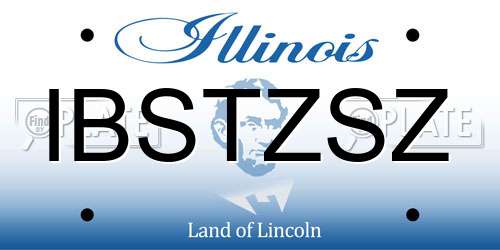 IBSTZSZ Illinois License Plate