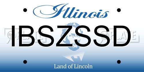 IBSZSSD Illinois License Plate