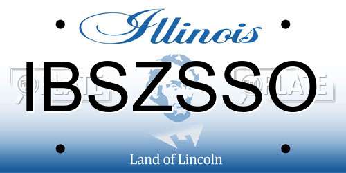 IBSZSSO Illinois License Plate