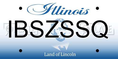 IBSZSSQ Illinois License Plate