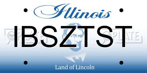 IBSZTST Illinois License Plate