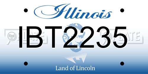 IBT2235 Illinois License Plate