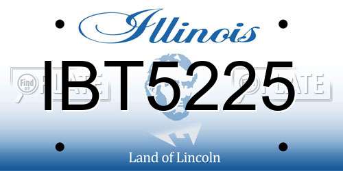 IBT5225 Illinois License Plate