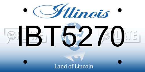 IBT5270 Illinois License Plate