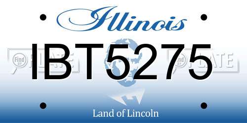 IBT5275 Illinois License Plate