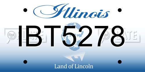IBT5278 Illinois License Plate