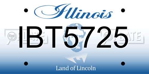 IBT5725 Illinois License Plate