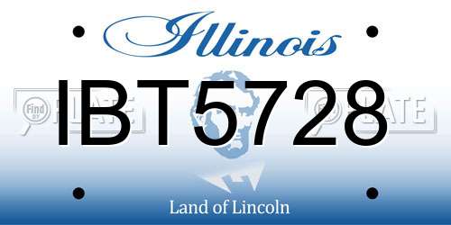 IBT5728 Illinois License Plate