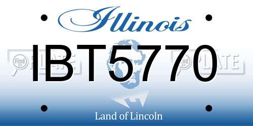 IBT5770 Illinois License Plate
