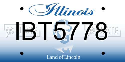 IBT5778 Illinois License Plate