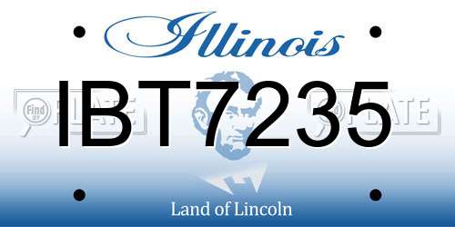 IBT7235 Illinois License Plate