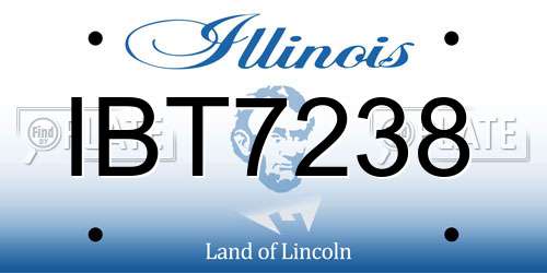 IBT7238 Illinois License Plate