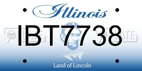 IBT7738 Illinois License Plate