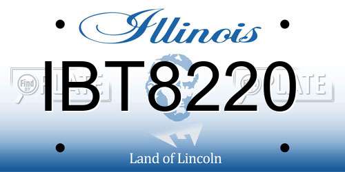 IBT8220 Illinois License Plate