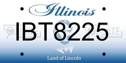 IBT8225 Illinois License Plate