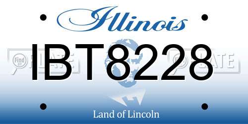 IBT8228 Illinois License Plate