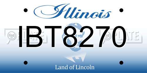IBT8270 Illinois License Plate
