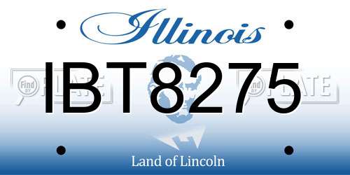 IBT8275 Illinois License Plate